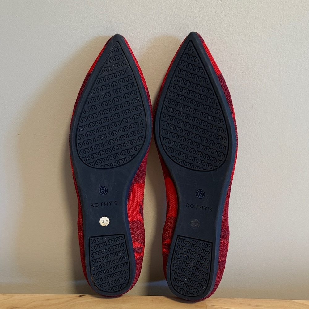Rothy's Red and Purple Women's Flats - Picture 4 of 8